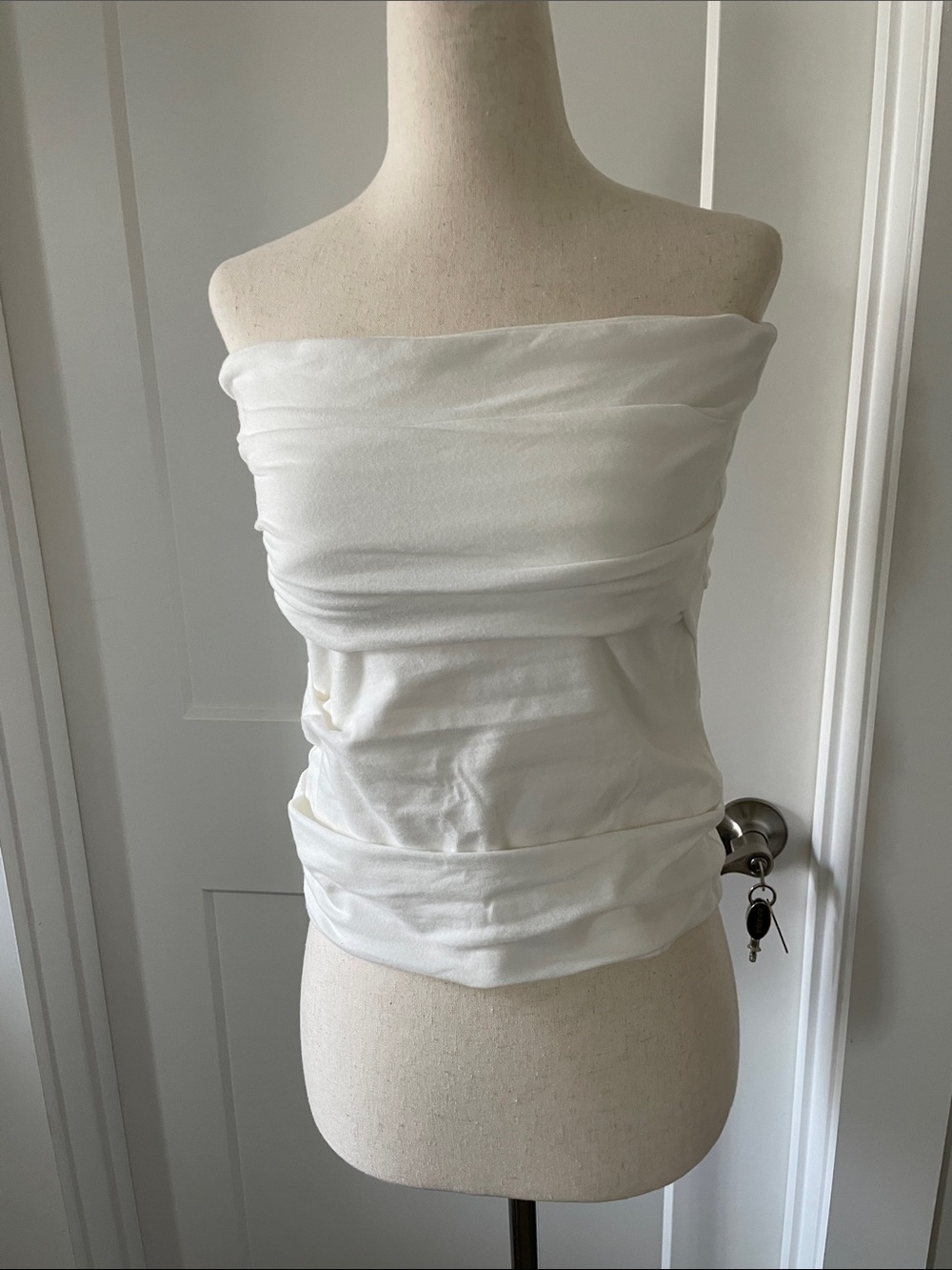 Lucky Brand White Off-Shoulder Tube Top
